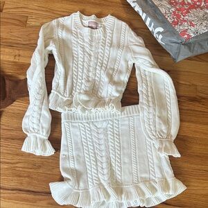 Show Me Your MuMu White Cable Knit Set
